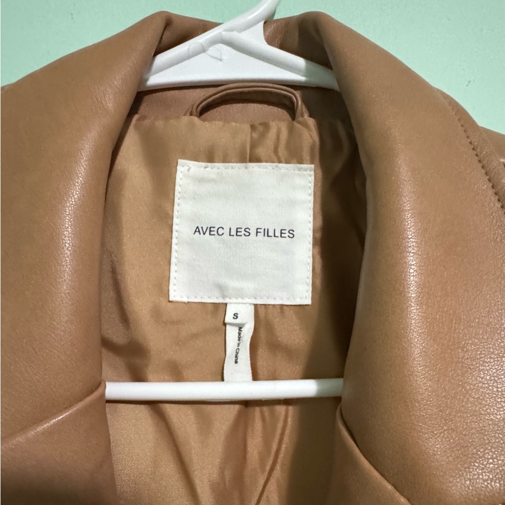 Avec Les Filles Tan Camel Trench Coat - Picture 5 of 6